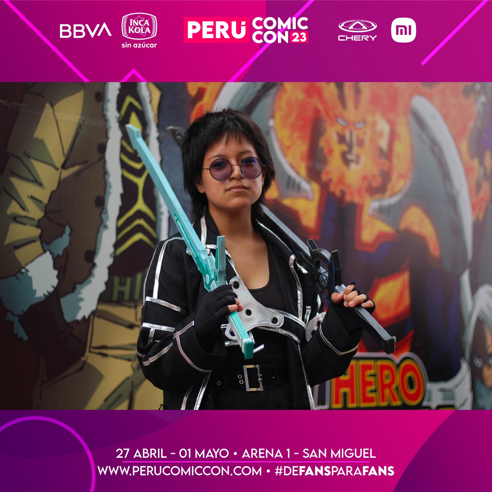 Cosplayers de One Piece en Perú Comic Con 2023 en Arena 1