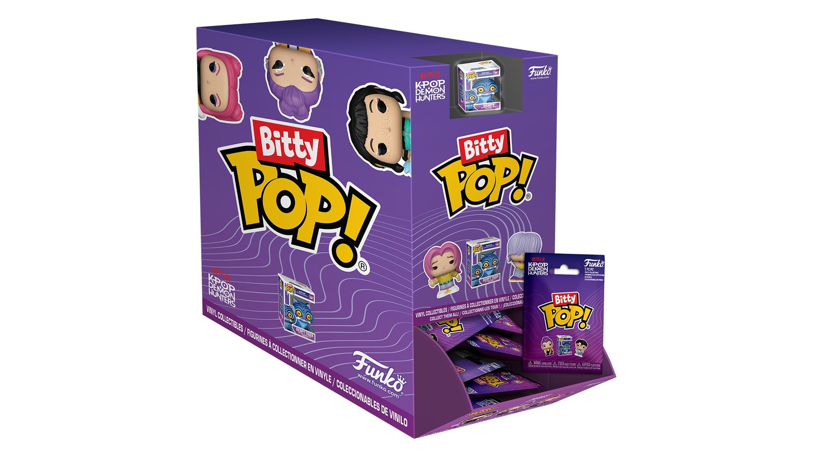 Imagen destacada de Bitty Pop KPop Demon Hunters en Chile: 3 packs, 12 minifiguras y sobres sorpresa