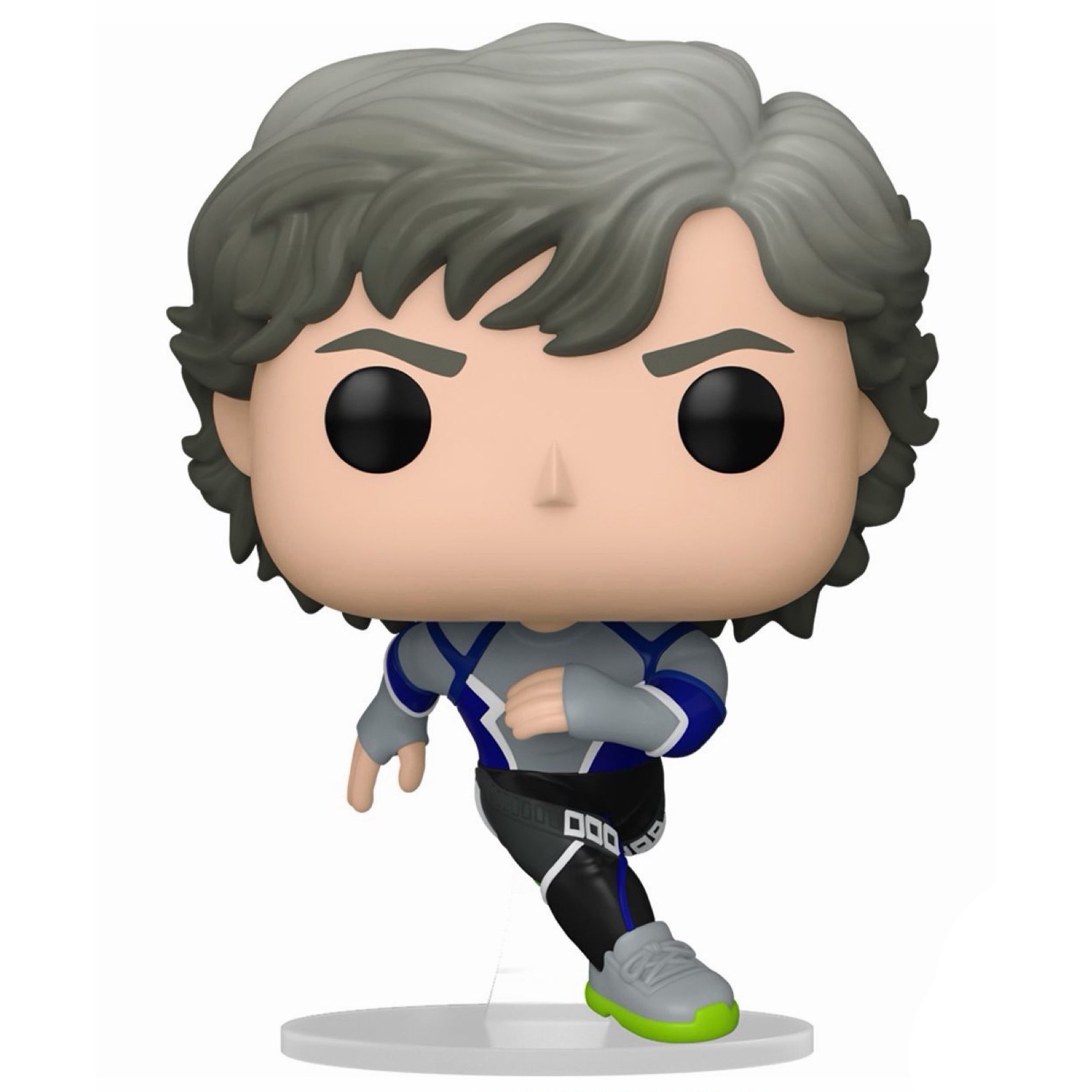 Funko Pop Quicksilver Age of Ultron en pose de carrera, fondo blanco