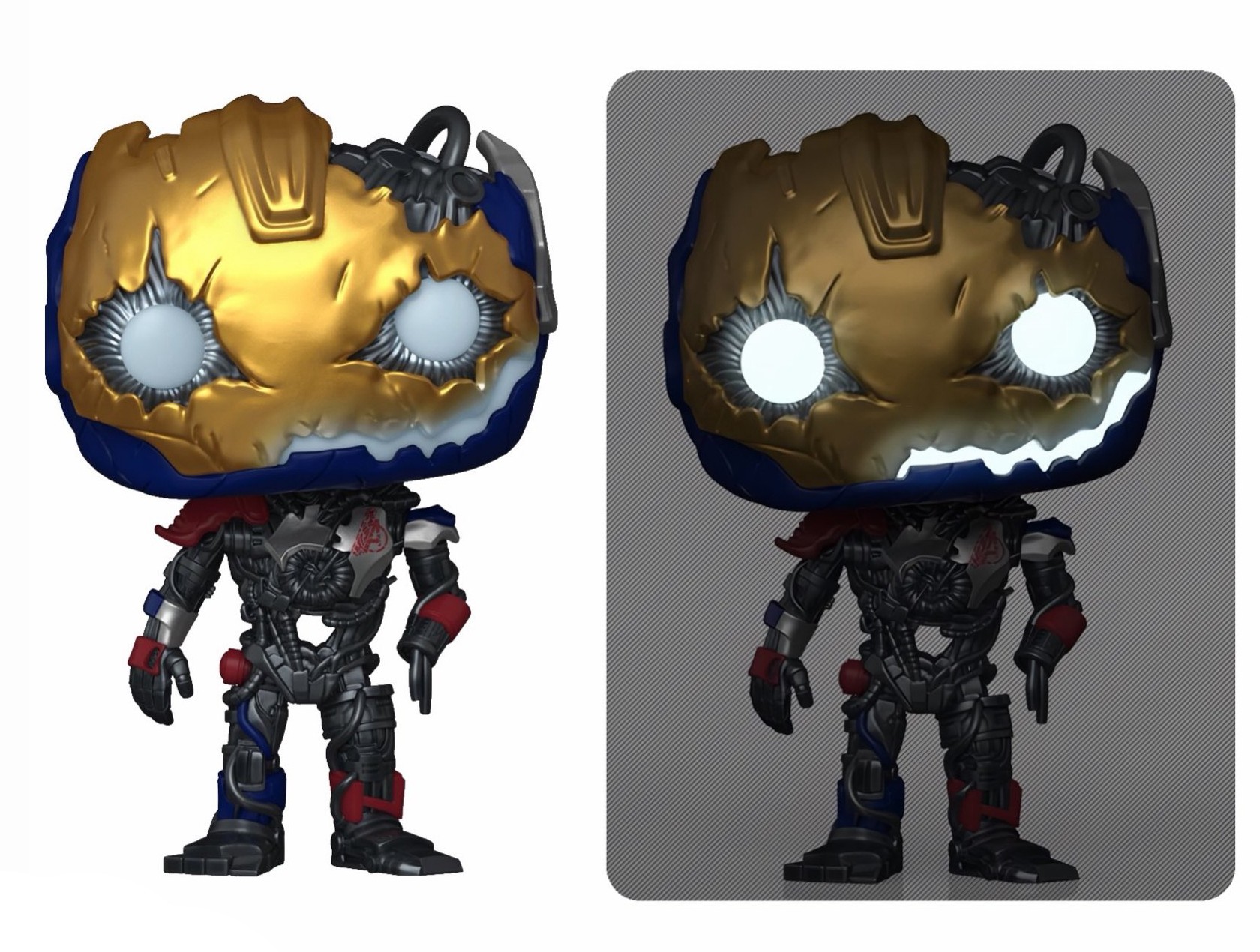 Funko Pop Ultron Age of Ultron en versión normal y glow in the dark
