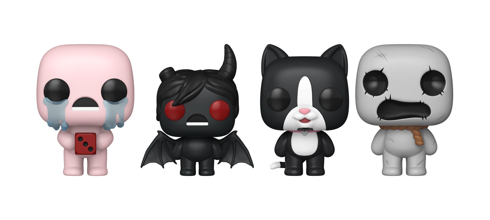 Primera ola de Funko Pop Binding of Isaac: Isaac con D6, Azazel, Guppy y Greed