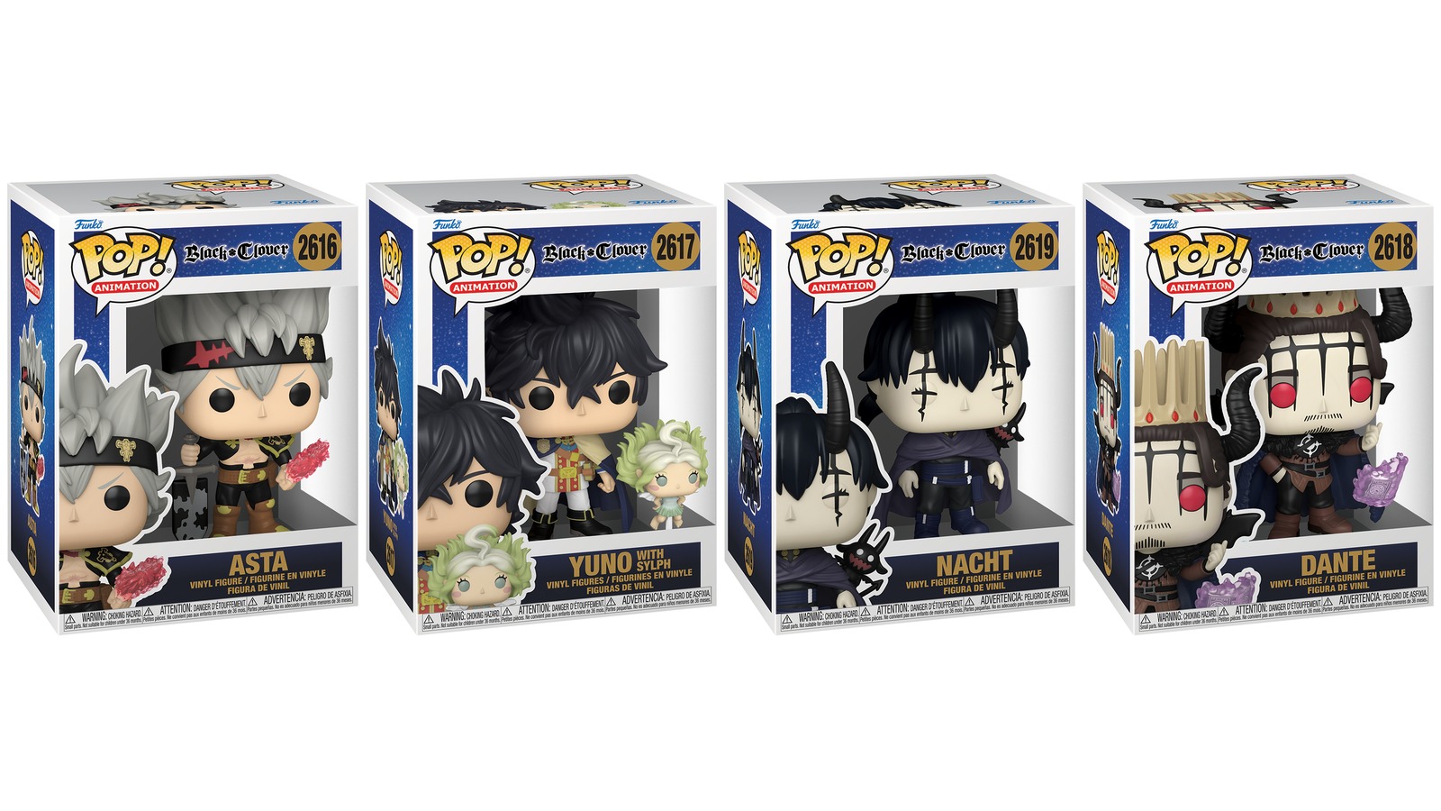 Imagen destacada de Funko Pop Black Clover Chile 2026: Asta, Yuno, Dante y Nacht en preventa