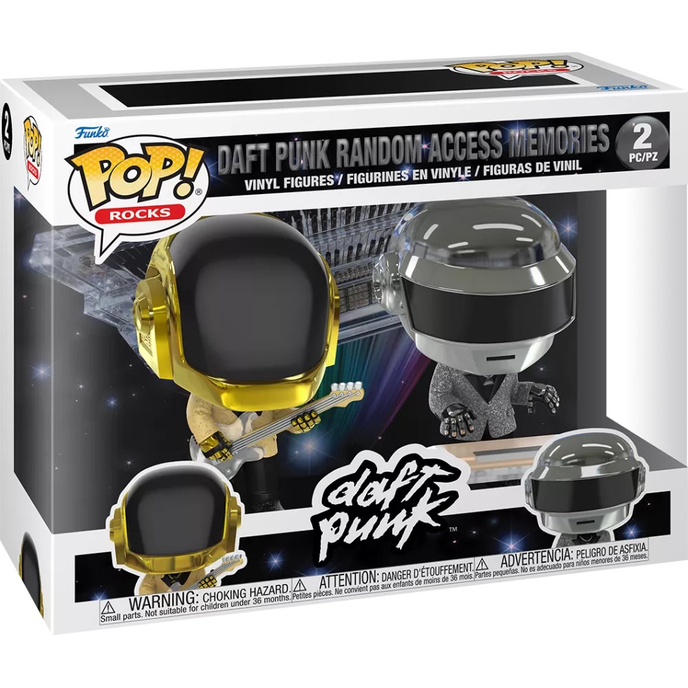 Caja Funko Pop Rocks Daft Punk Random Access Memories 2-Pack fondo blanco