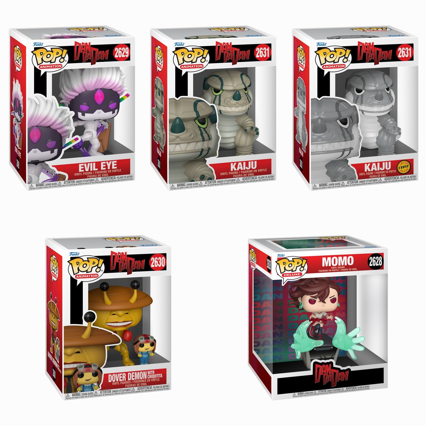 Imagen destacada de Funko Pop Dandadan en Chile: Evil Eye, Kaiju chase y Momo Deluxe en nueva ola