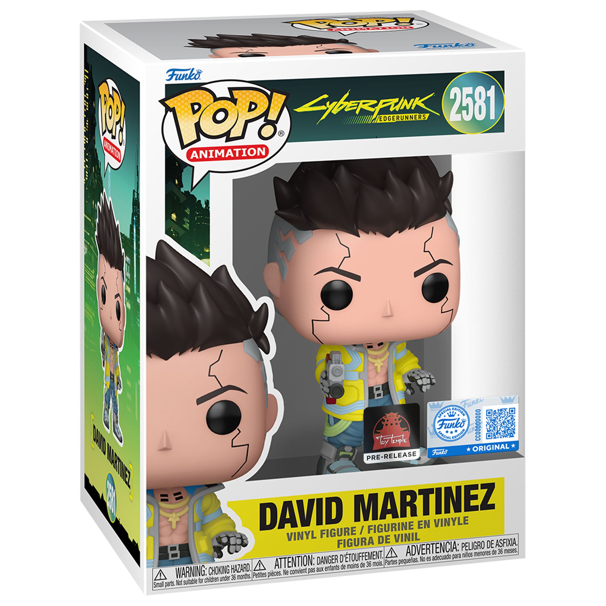 Funko Pop David Martinez Chile 2026: Edgerunners #2581 Exclusive y Chase Glow