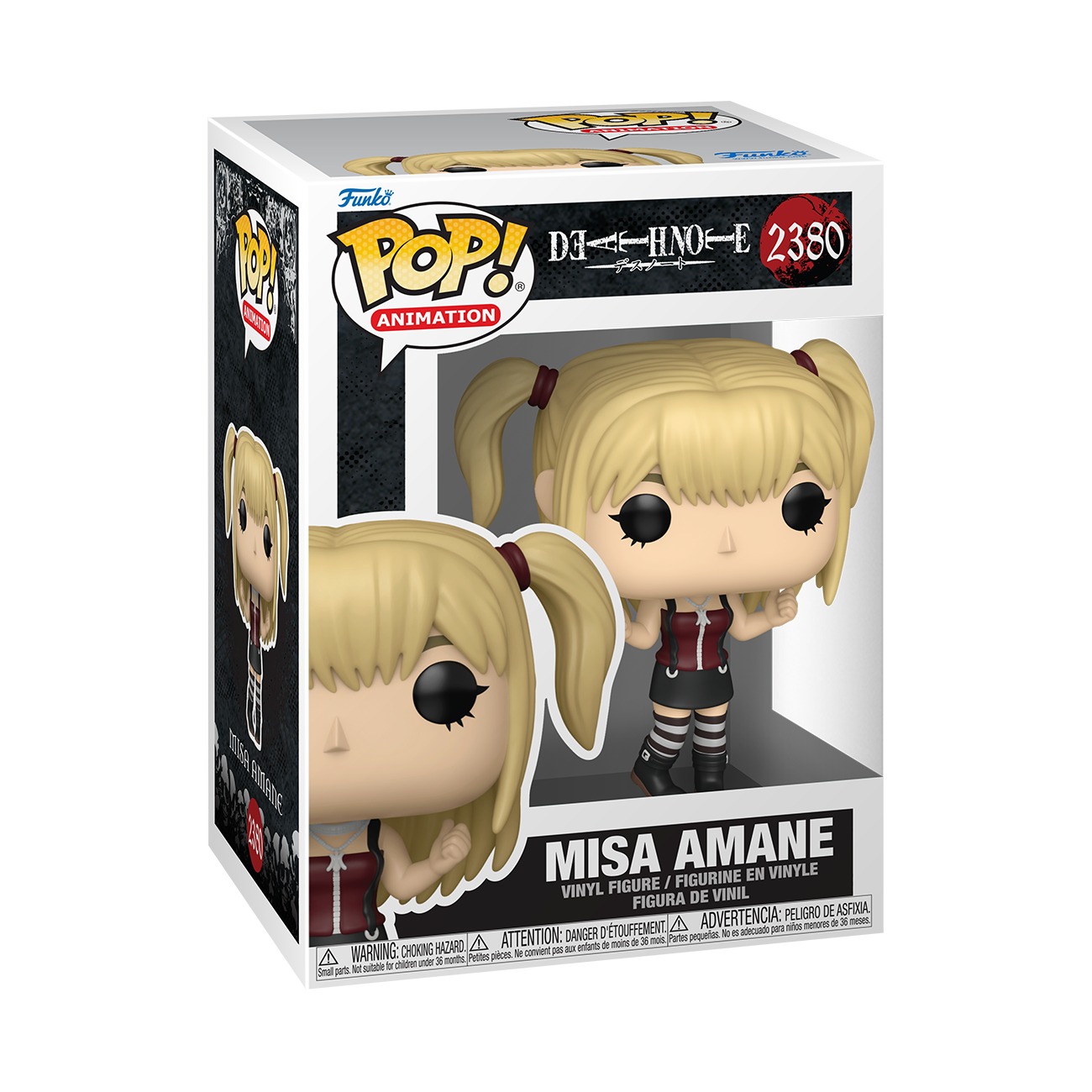 Caja Funko Pop Animation Misa Amane #2380 Death Note arte oficial fondo blanco