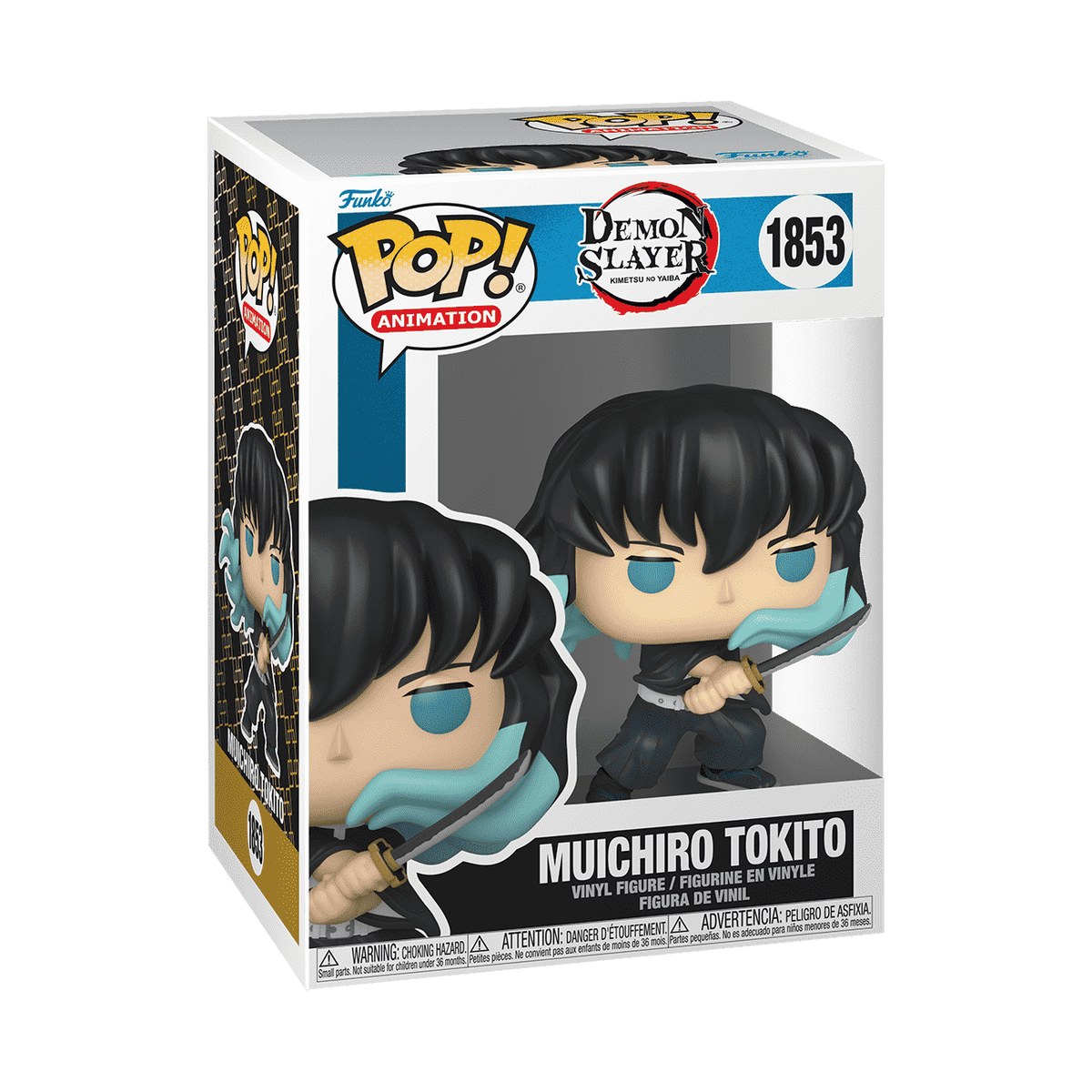 Funko Pop Muichiro Tokito Attack #1853 Demon Slayer en caja Pop Animation