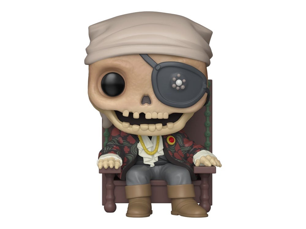 Funko Pop One-Eyed Willy 2166 The Goonies estudio fondo blanco pirata esqueleto