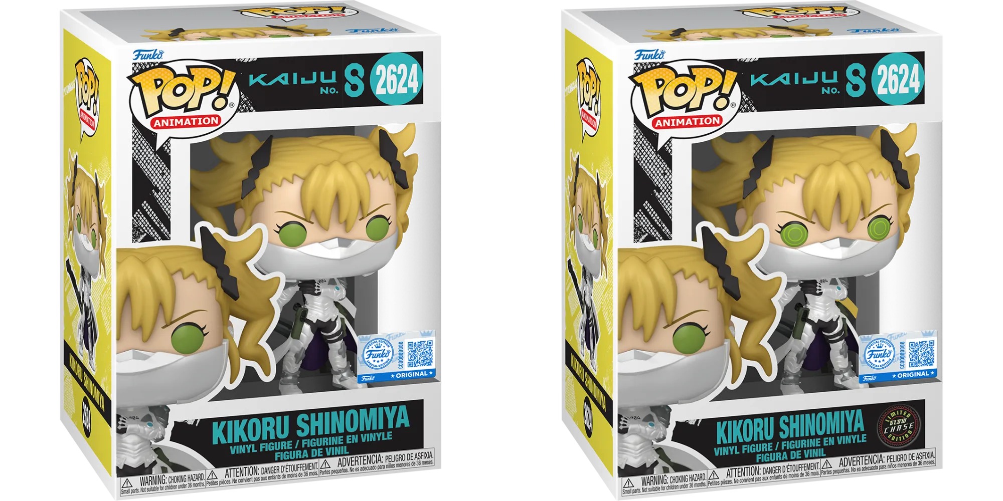 Funko Pop Kikoru Shinomiya Numbers Weapon 4 Suit #2624: caja estándar y caja chase Limited Glow Chase Edition