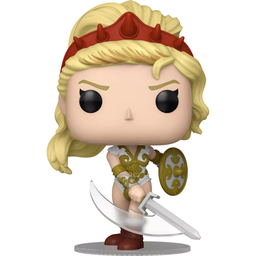 Funko Pop Teela Vintage #64 Masters of the Universe Comics con espada y escudo