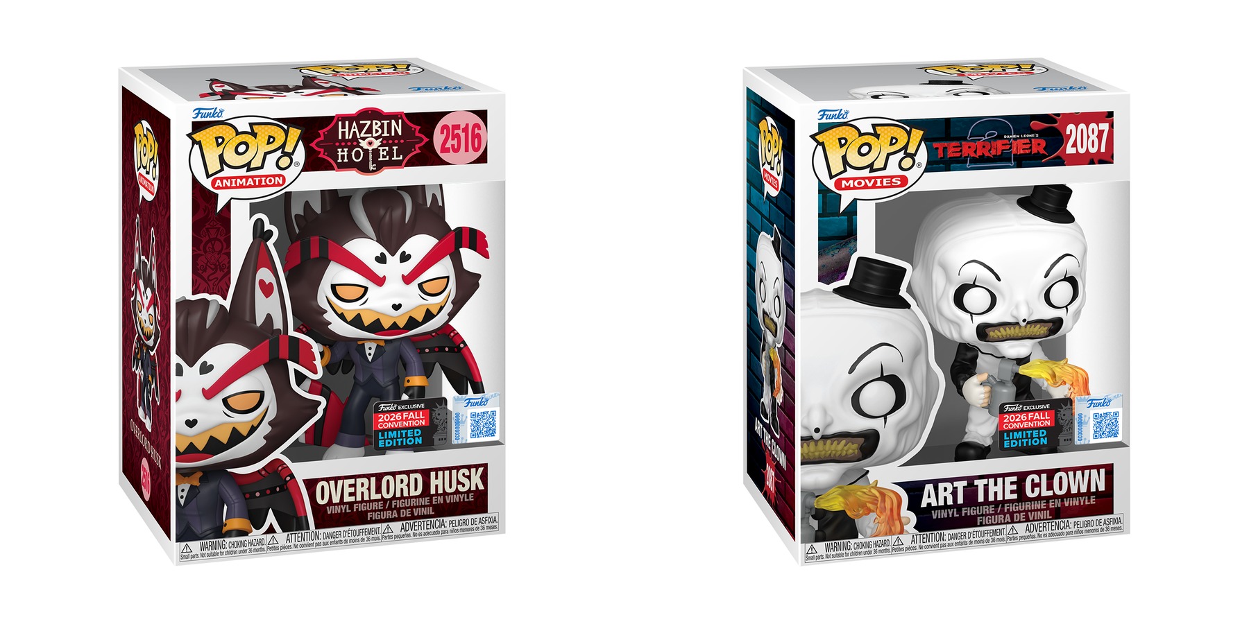 Funko Pop Overlord Husk 2516 y Art the Clown 2087 exclusivos NYCC 2026