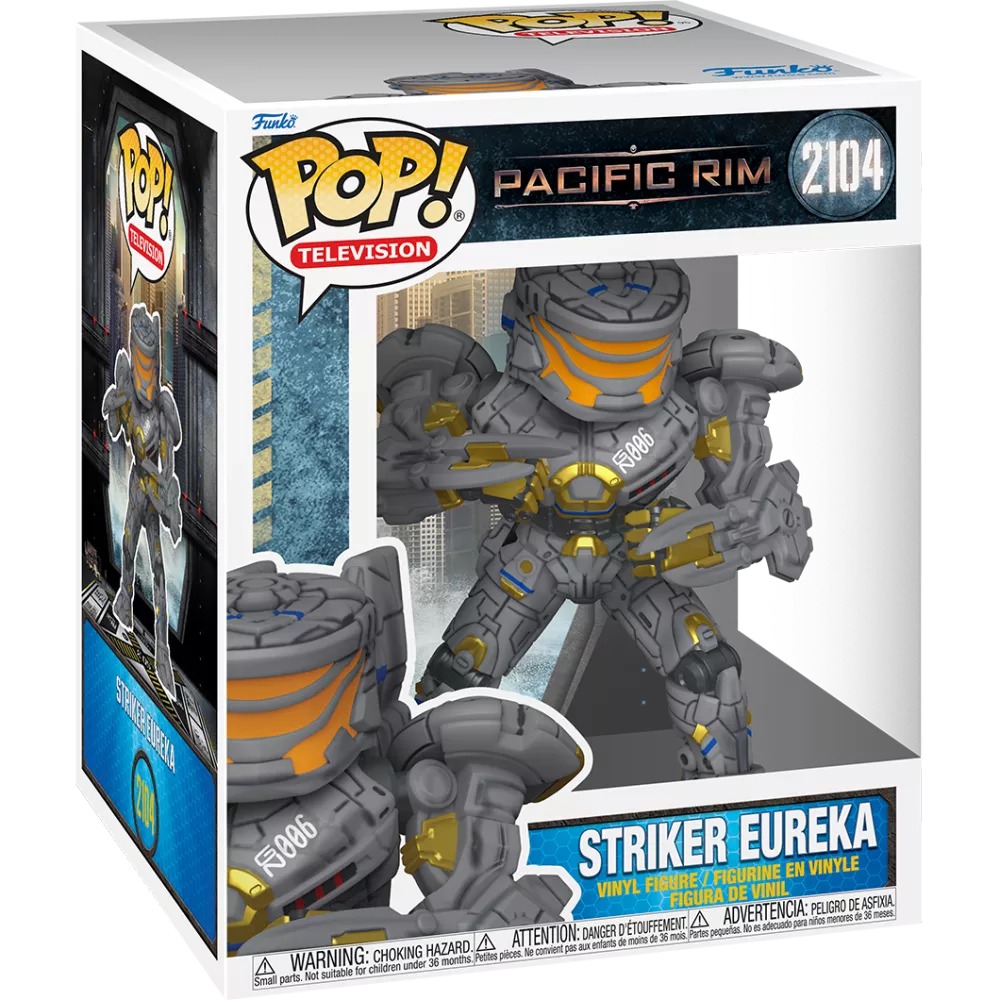 Funko Pop Striker Eureka Pacific Rim #2104 Super 6 pulgadas en caja fondo blanco