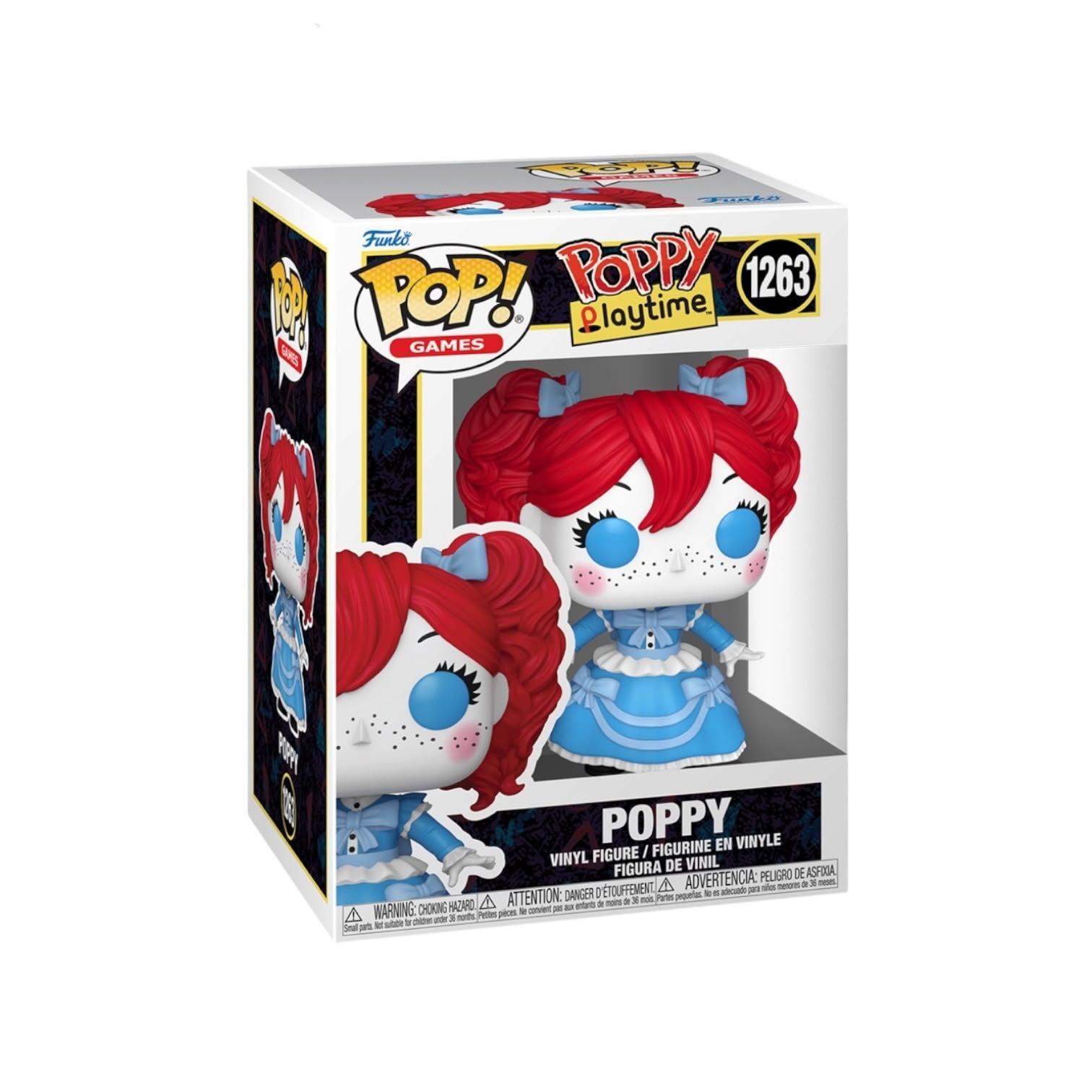 Funko Pop Poppy Playtime #1263 Poppy en caja sobre fondo blanco