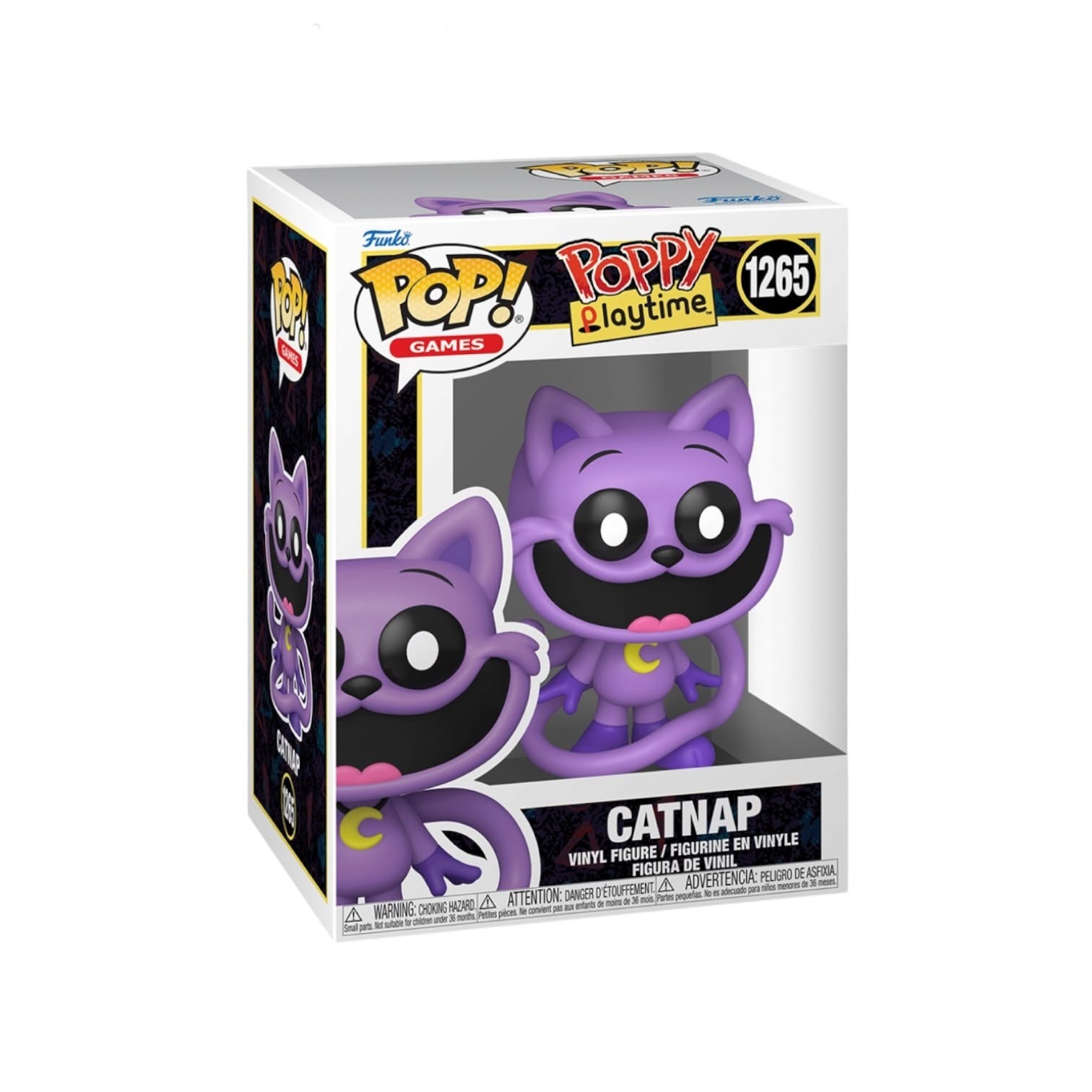 Funko Pop Poppy Playtime #1265 CatNap en caja sobre blanco