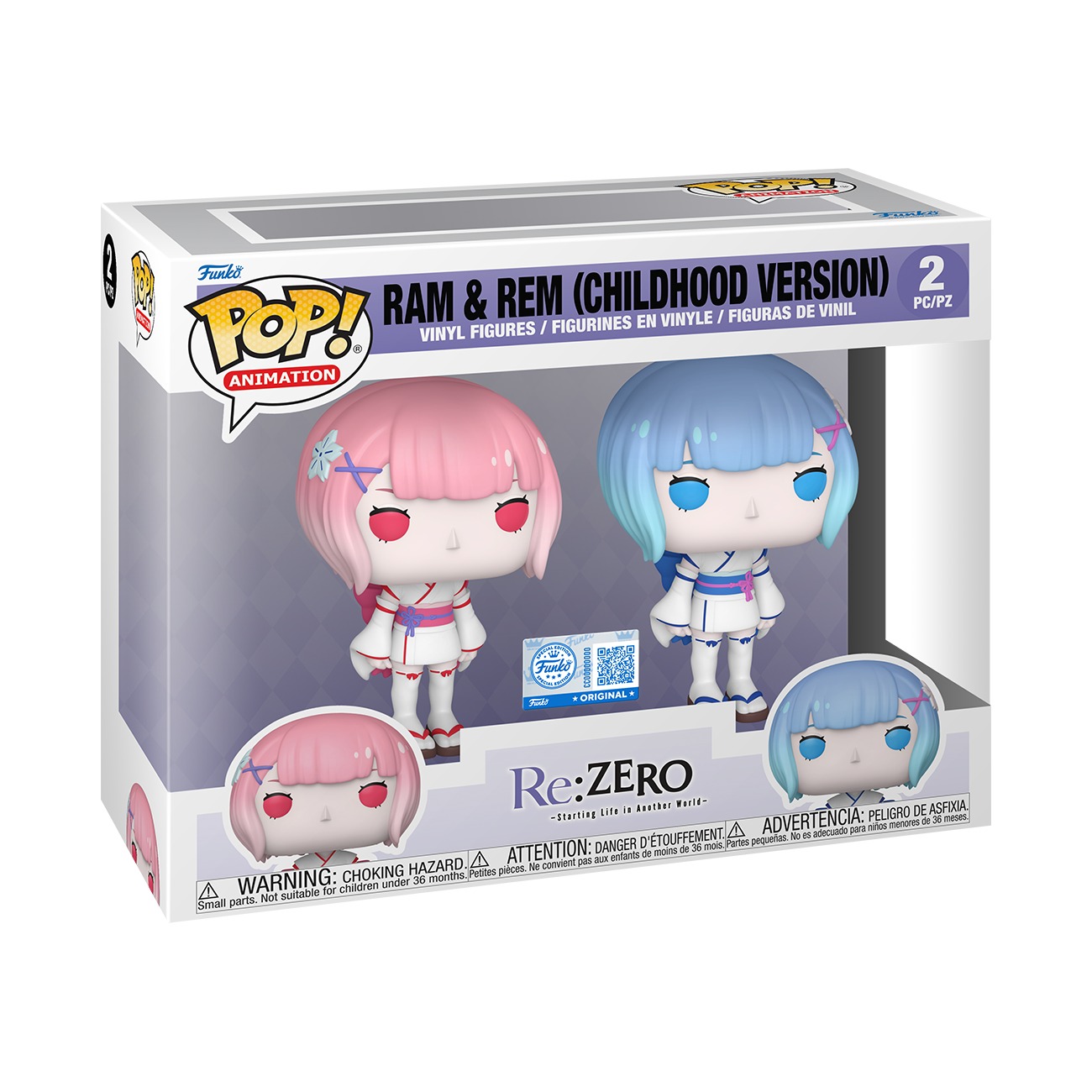 Funko Pop Re Zero Chile 2026: Ram y Rem Childhood 2-Pack Exclusive