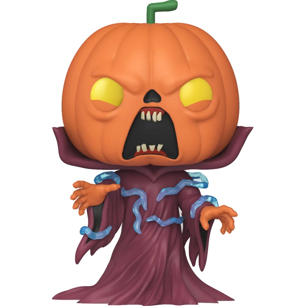 Funko Pop Samhain The Real Ghostbusters figura LEGENDARY calabaza túnica púrpura sobre fondo blanco