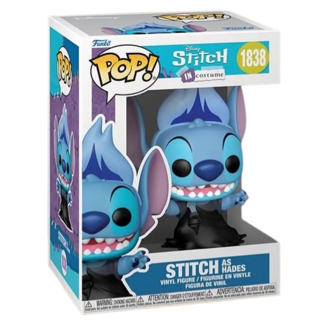Funko Pop Stitch as Hades 1838 en su caja Stitch in Costume
