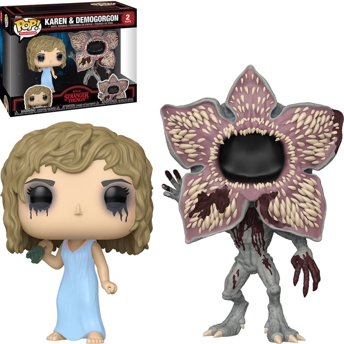 Funko Pop Karen y Demogorgon 2-Pack Stranger Things con caja y figuras