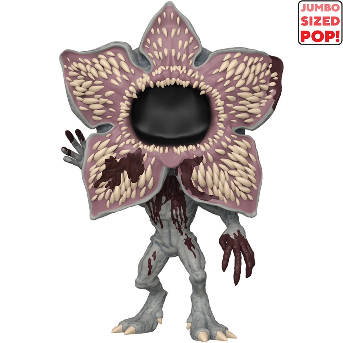 Funko Pop Jumbo Demogorgon Stranger Things fuera de caja fondo blanco