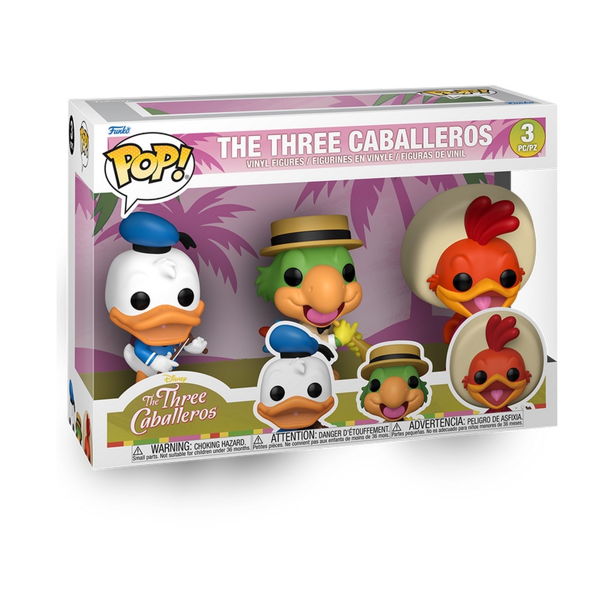 Funko Pop Three Caballeros Chile 2026: Donald, José y Panchito 3-Pack