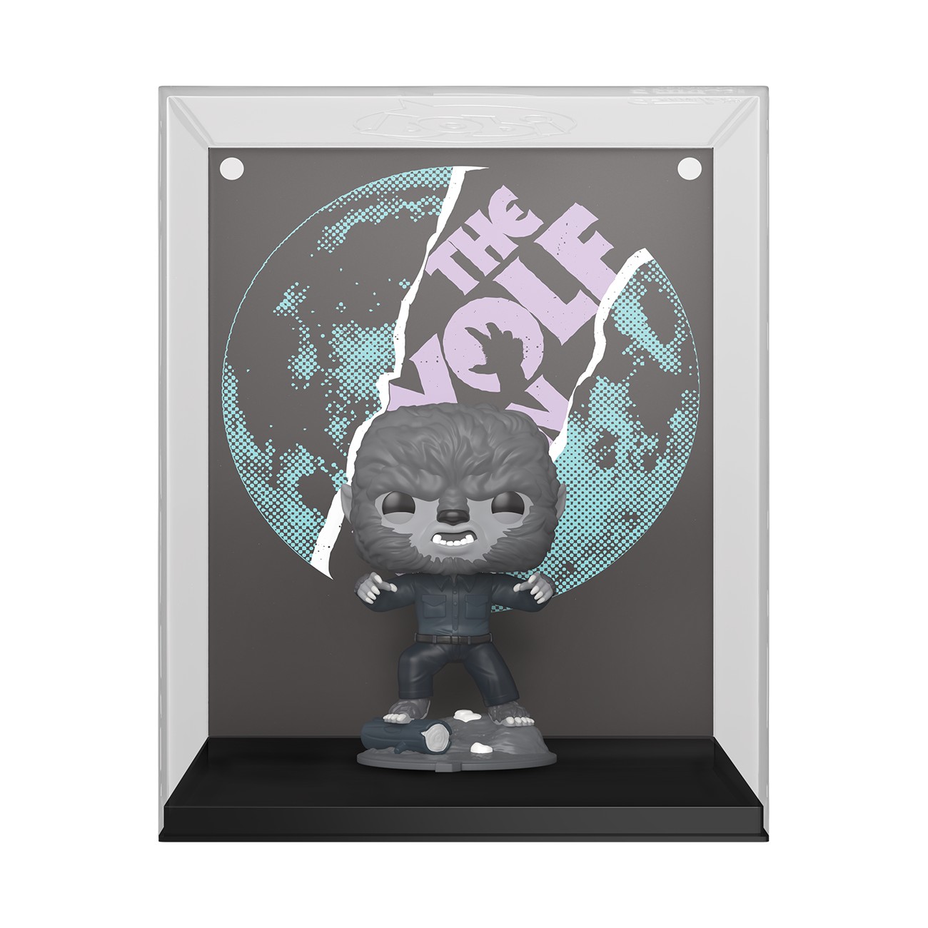 Funko Pop VHS Cover The Wolf Man de Universal Monsters con portada de luna llena en estuche acrílico