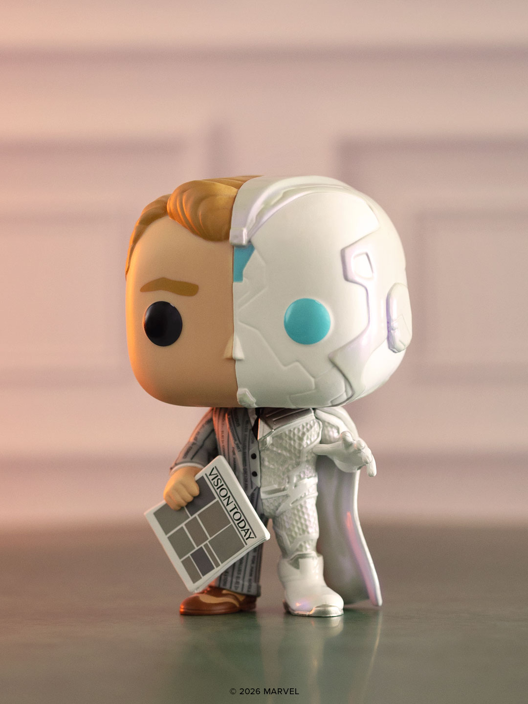 Funko Pop The Vision #1650 VisionQuest con diseño split humano y sintético