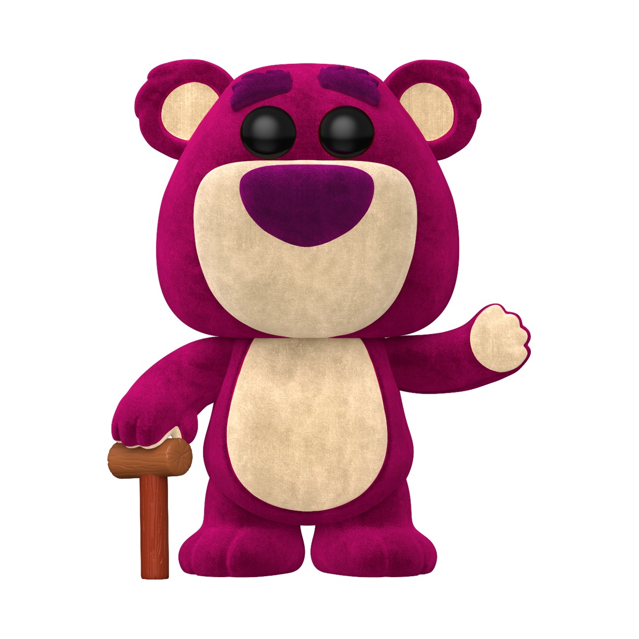 Funko Pop Lotso Flocked de Toy Story fuera de caja sobre fondo blanco