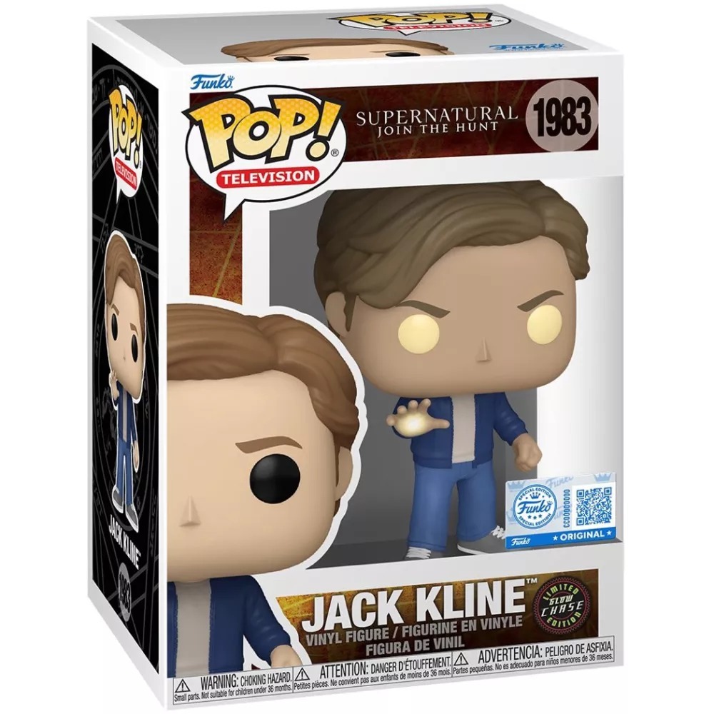 Caja Funko Pop Jack Kline #1983 Chase Glow con stickers Limited Glow Chase, Special Edition y ORIGINAL
