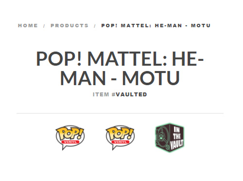 Ejemplos de Funko Pop vaulted