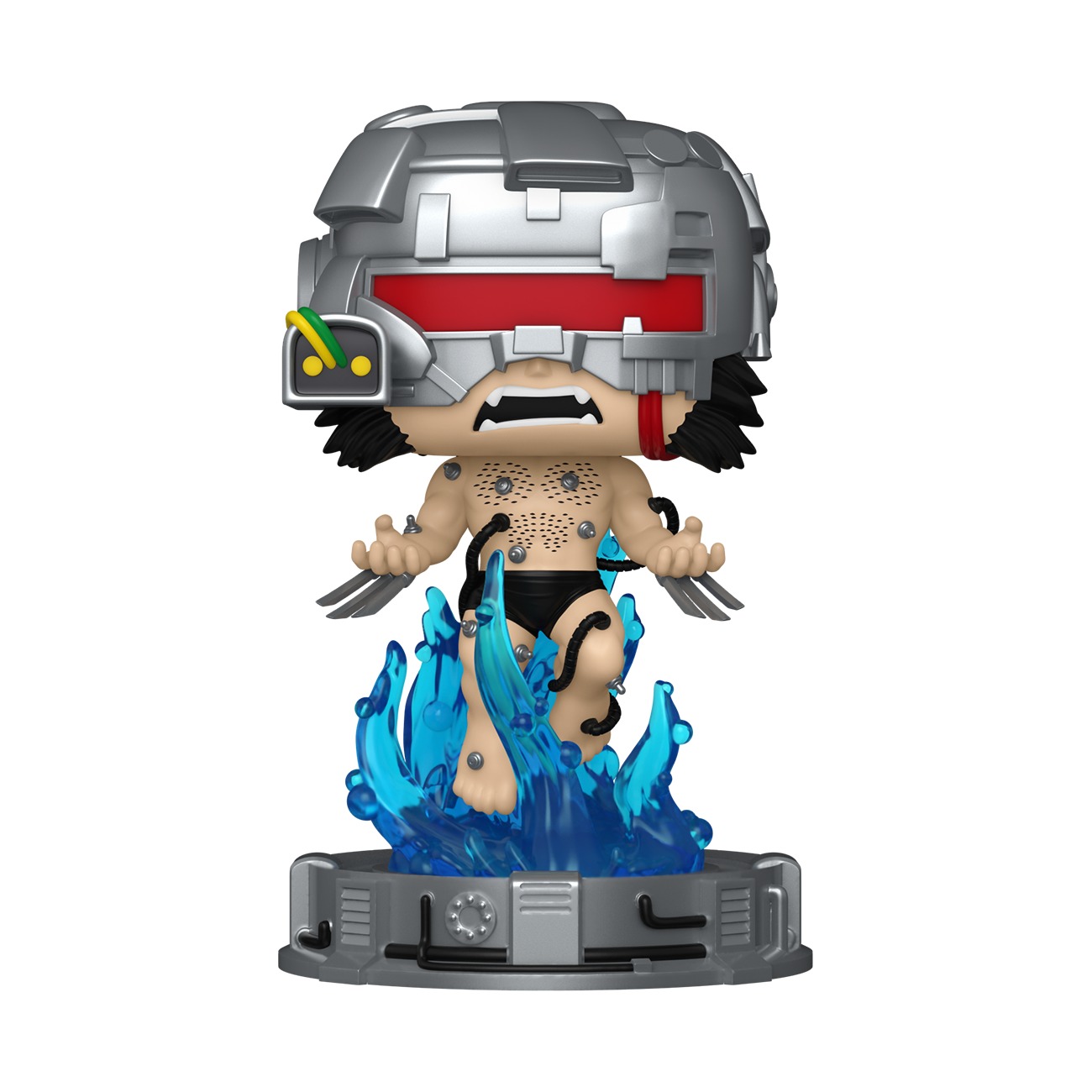 Funko Pop Weapon X #1659 Chase con casco cyber visor rojo fondo blanco estudio